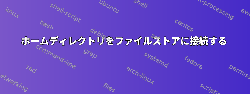 ホームディレクトリをファイルストアに接続する