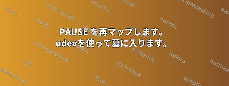 PAUSE を再マップします。 udevを使って墓に入ります。