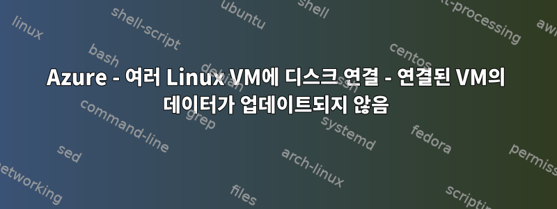 Azure - 여러 Linux VM에 디스크 연결 - 연결된 VM의 데이터가 업데이트되지 않음