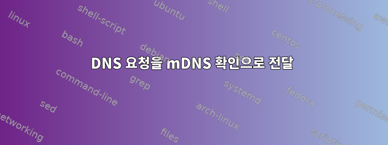 DNS 요청을 mDNS 확인으로 전달