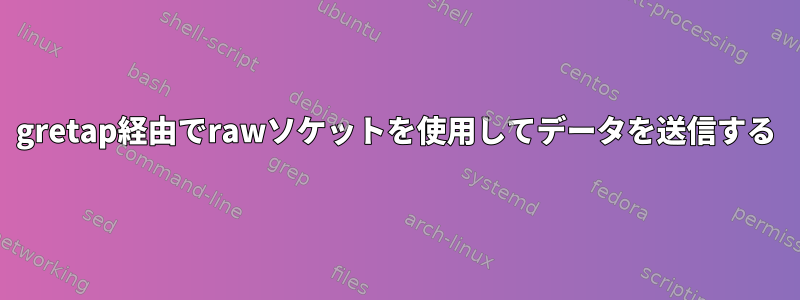 gretap経由でrawソケットを使用してデータを送信する