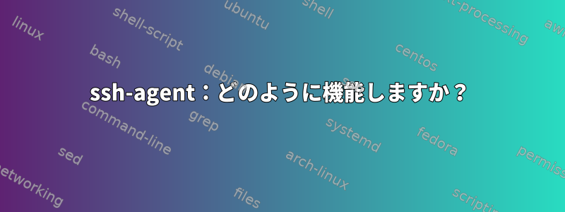 ssh-agent：どのように機能しますか？