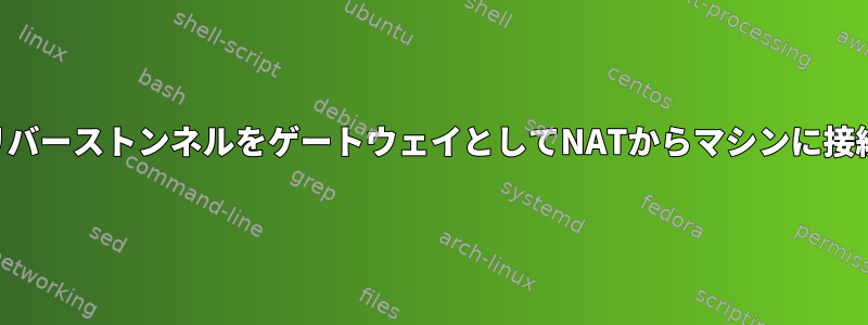 SSHリバーストンネルをゲートウェイとしてNATからマシンに接続する