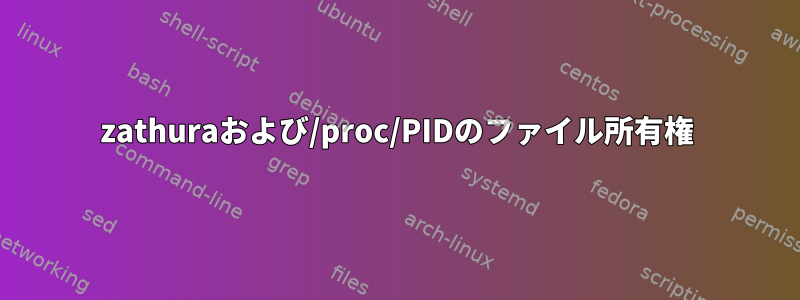 zathuraおよび/proc/PIDのファイル所有権