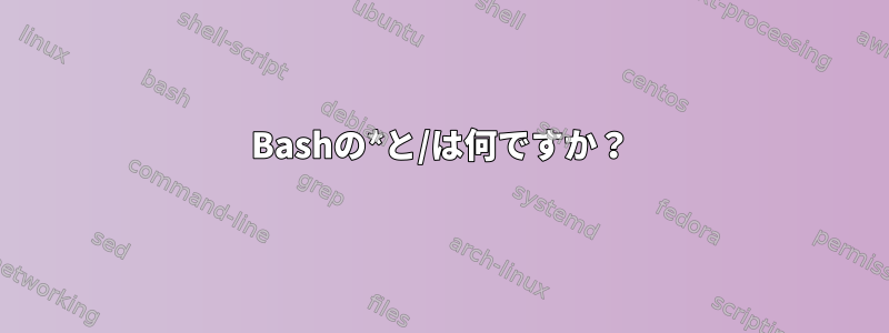 Bashの*と/は何ですか？