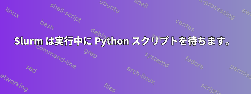 Slurm は実行中に Python スクリプトを待ちます。