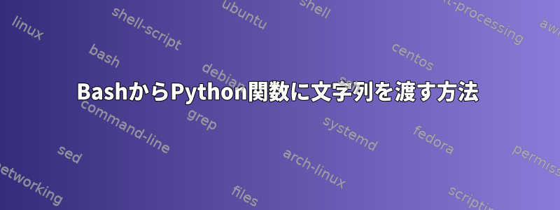 BashからPython関数に文字列を渡す方法