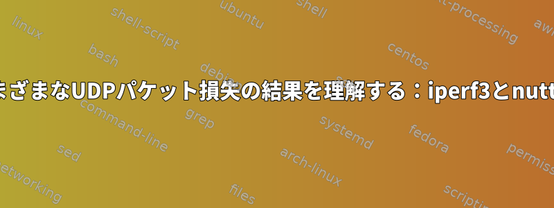 さまざまなUDPパケット損失の結果を理解する：iperf3とnuttcp