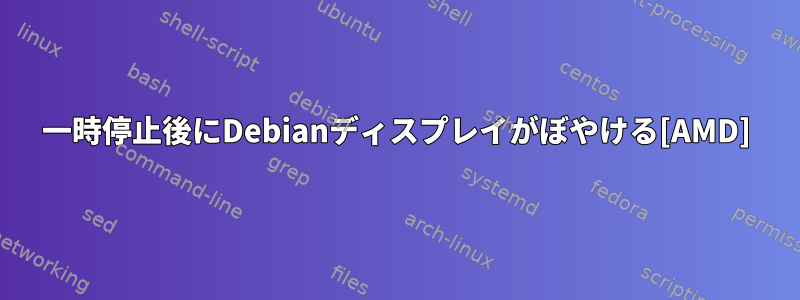 一時停止後にDebianディスプレイがぼやける[AMD]