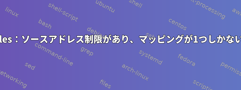 Nftables：ソースアドレス制限があり、マッピングが1つしかないDnat