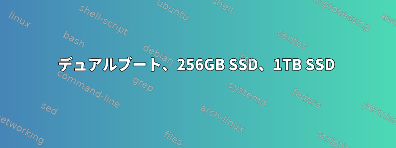 デュアルブート、256GB SSD、1TB SSD