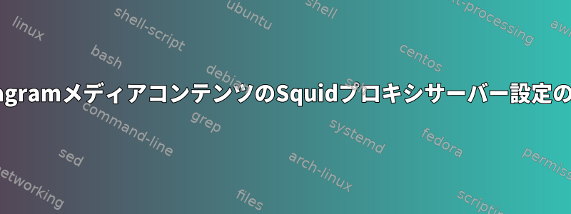 InstagramメディアコンテンツのSquidプロキシサーバー設定の問題