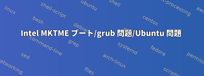 Intel MKTME ブート/grub 問題/Ubuntu 問題