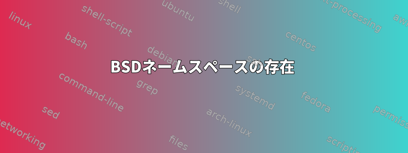 BSDネームスペースの存在