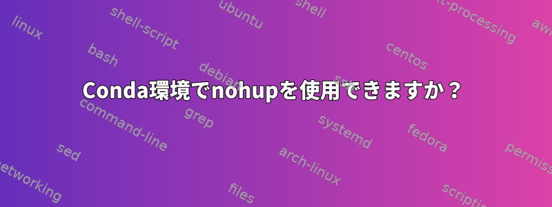 Conda環境でnohupを使用できますか？