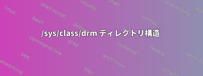 /sys/class/drm ディレクトリ構造