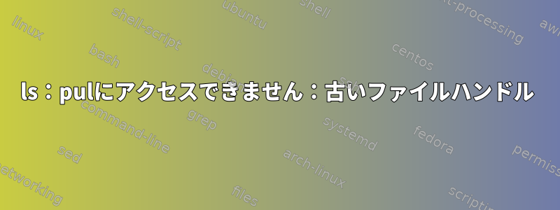 ls：pulにアクセスできません：古いファイルハンドル