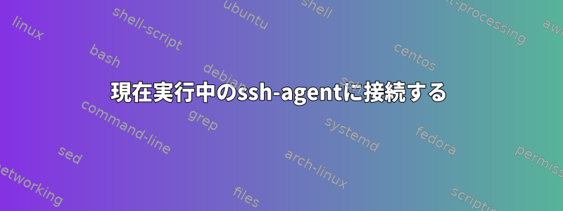 現在実行中のssh-agentに接続する