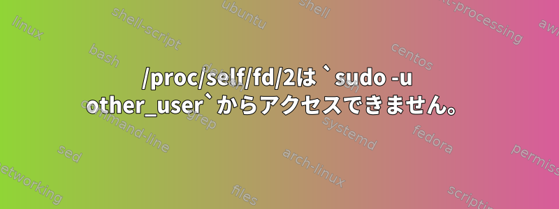 /proc/self/fd/2は `sudo -u other_user`からアクセスできません。