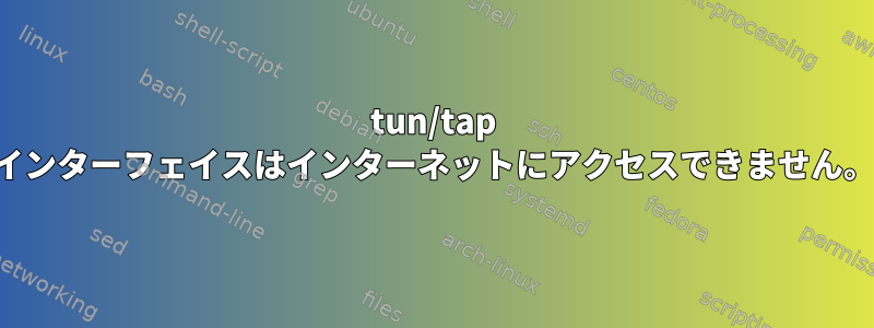 tun/tap インターフェイスはインターネットにアクセスできません。