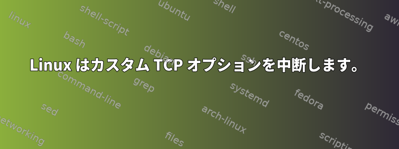 Linux はカスタム TCP オプションを中断します。