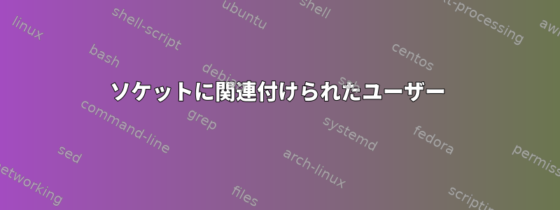 ソケットに関連付けられたユーザー