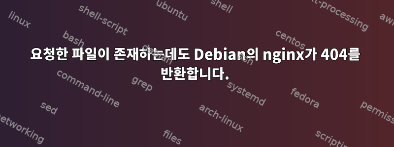 요청한 파일이 존재하는데도 Debian의 nginx가 404를 반환합니다.