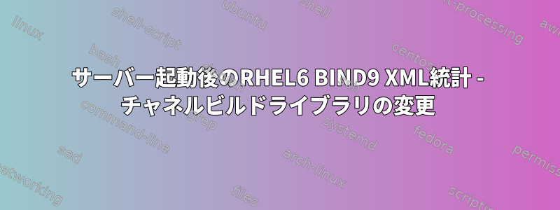 サーバー起動後のRHEL6 BIND9 XML統計 - チャネルビルドライブラリの変更