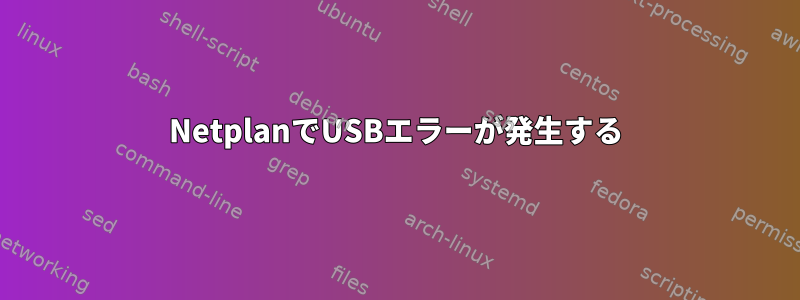 NetplanでUSBエラーが発生する