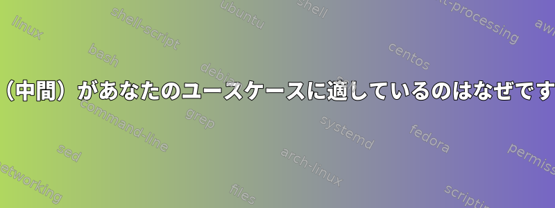 NFS（中間）があなたのユースケースに適しているのはなぜですか？