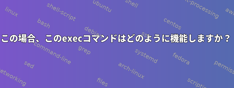 この場合、このexecコマンドはどのように機能しますか？