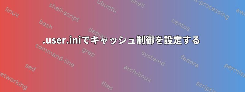 .user.iniでキャッシュ制御を設定する