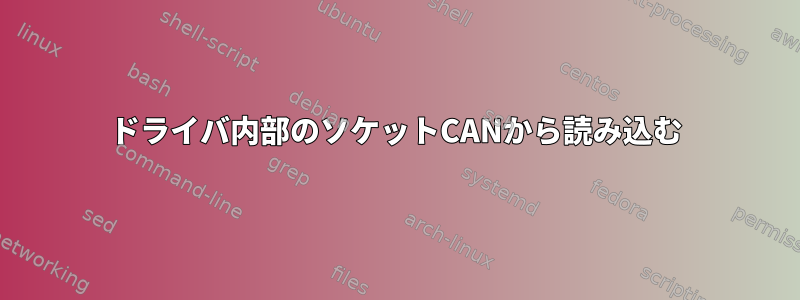 ドライバ内部のソケットCANから読み込む