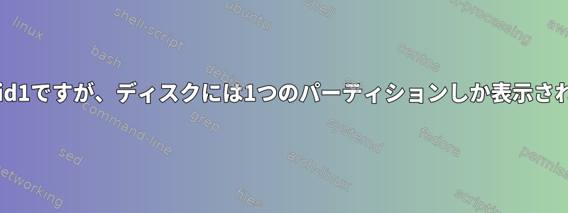 BiosのRaid1ですが、ディスクには1つのパーティションしか表示されません。