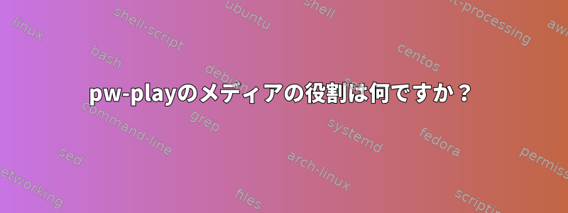 pw-playのメディアの役割は何ですか？