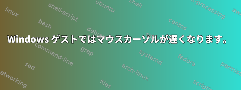 Windows ゲストではマウスカーソルが遅くなります。