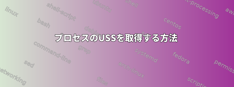 プロセスのUSSを取得する方法