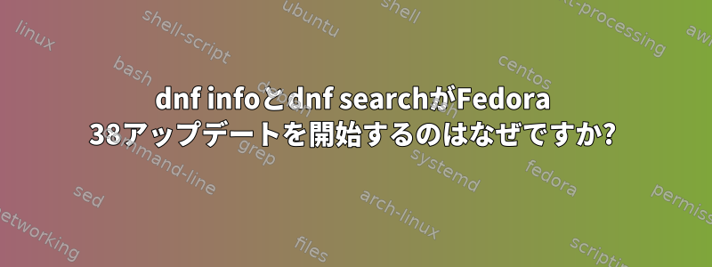 dnf infoとdnf searchがFedora 38アップデートを開始するのはなぜですか?