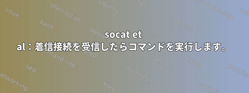 socat et al：着信接続を受信したらコマンドを実行します。