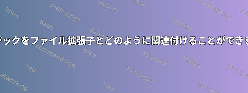 特殊ロジックをファイル拡張子とどのように関連付けることができますか？