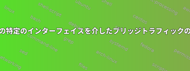 KVMサーバーの特定のインターフェイスを介したブリッジトラフィックのルーティング