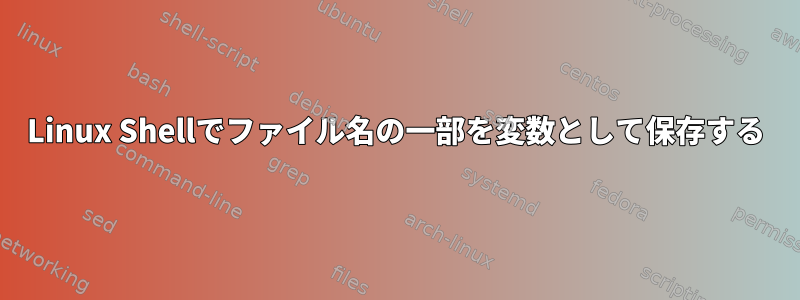 Linux Shellでファイル名の一部を変数として保存する