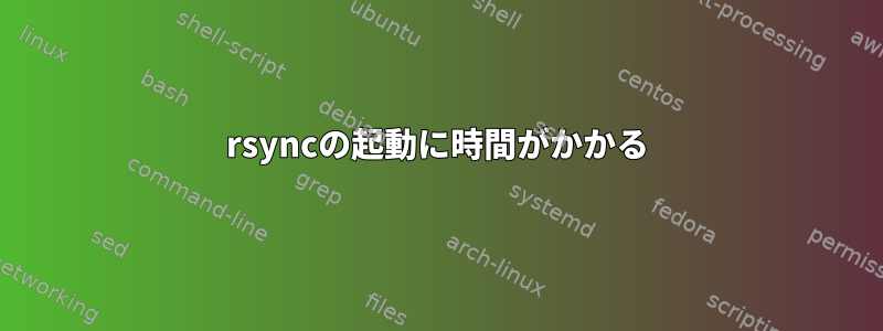 rsyncの起動に時間がかかる