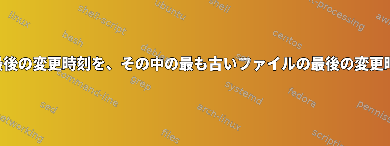 サブフォルダーの最後の変更時刻を、その中の最も古いファイルの最後の変更時刻に変更します。