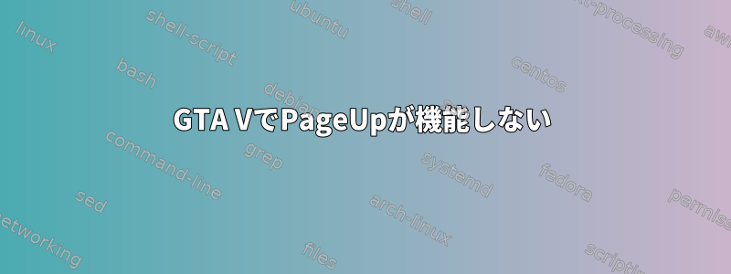 GTA VでPageUpが機能しない