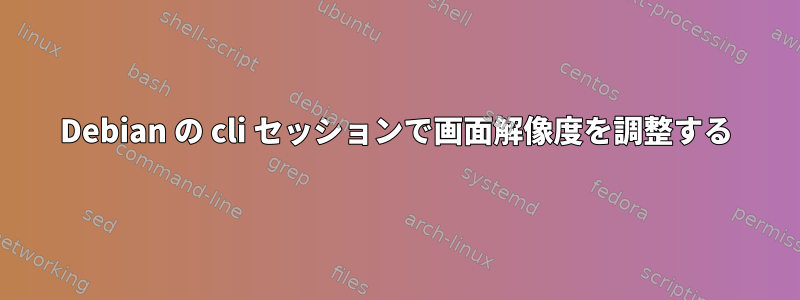 Debian の cli セッションで画面解像度を調整する