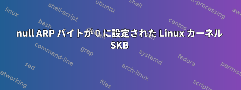 null ARP バイトが 0 に設定された Linux カーネル SKB