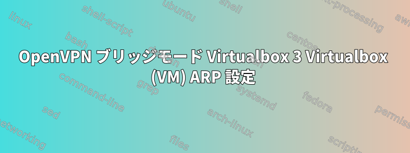 OpenVPN ブリッジモード Virtualbox 3 Virtualbox (VM) ARP 設定