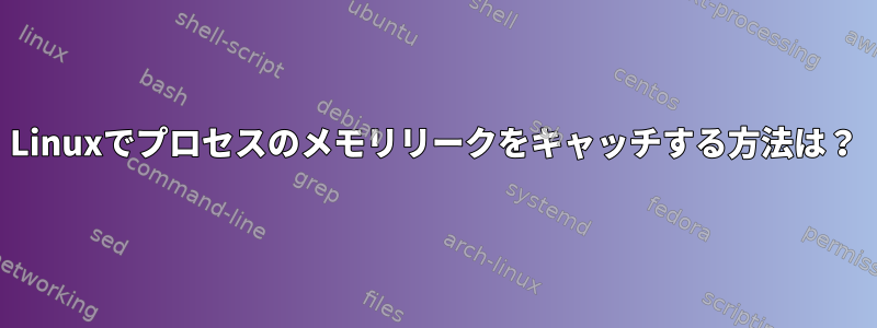 Linuxでプロセスのメモリリークをキャッチする方法は？