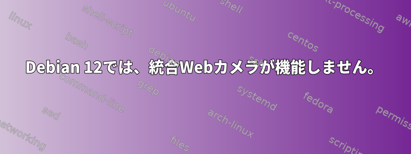 Debian 12では、統合Webカメラが機能しません。